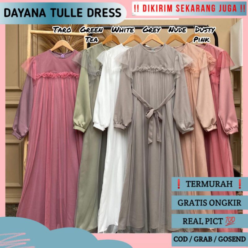 DAYANA TULLE DRESS / DRESS LEBARAN