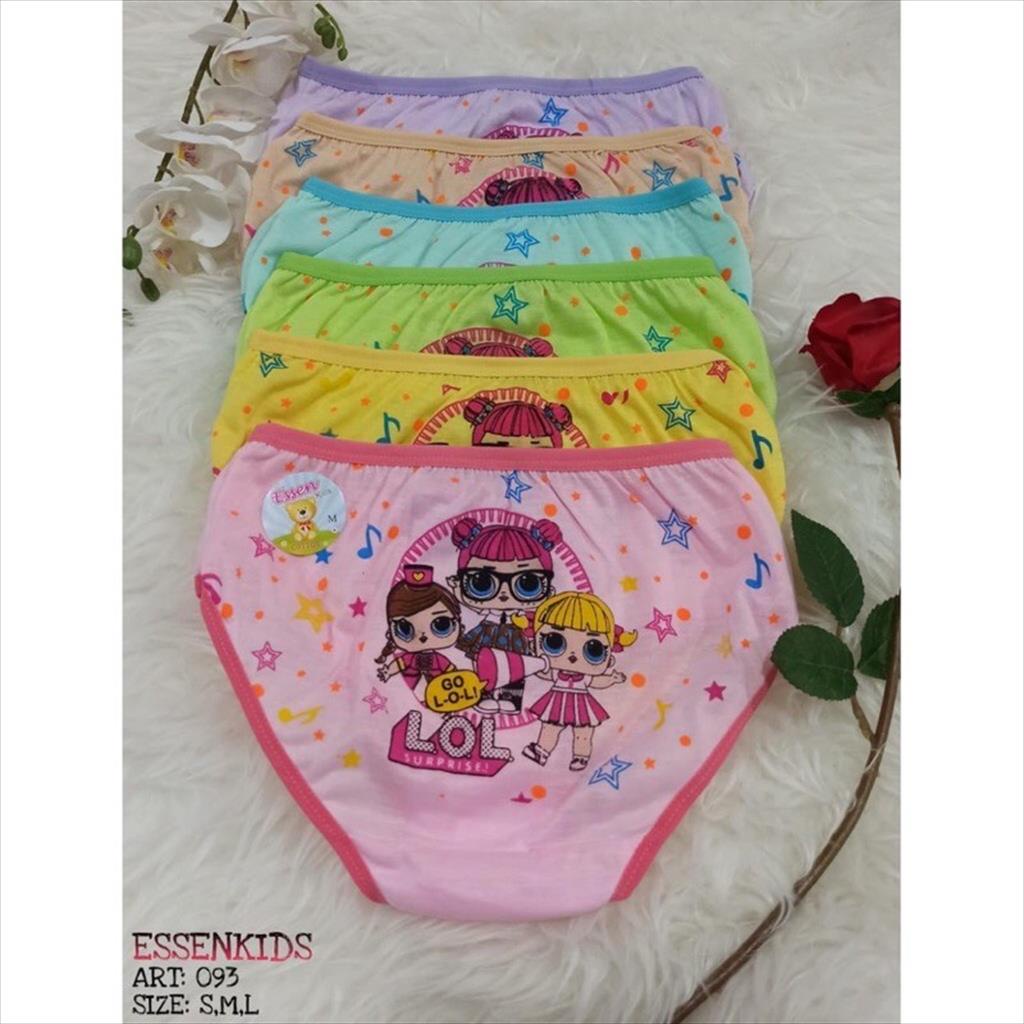 LS 875 - Celana Dalam Anak Perempuan ESSEN KIDS CD List Combi Underware Dalaman Anak Bayi Balita Murah Eceran