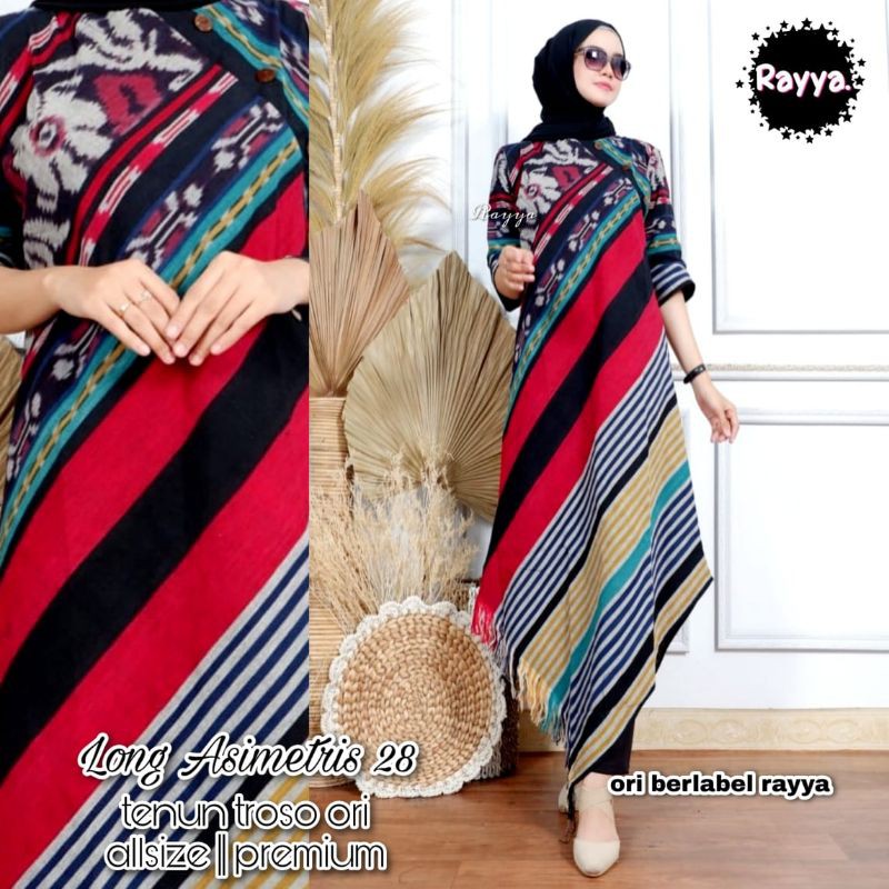 LONG ASIMETRIS BY RAYYA LONG TUNIK TENUN TROSO