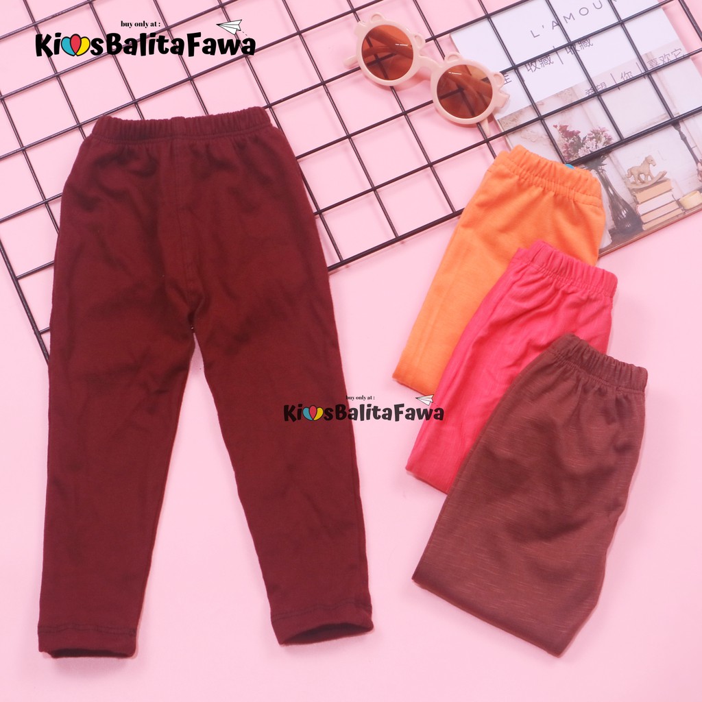 Legging Polos Bayi 3-12 Bulan/ Bahan Kaos Celana Panjang Lejing Bayi Anak Perempuan Grosir Murah babycinnamon