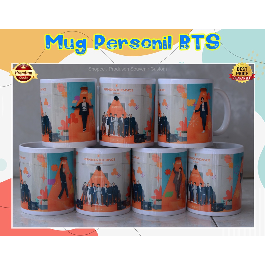 Mug Gelas BTS Souvenir Kpop Untuk Kado Hadiah Merchandise BTS