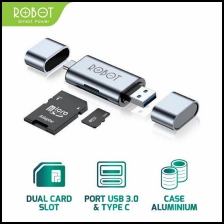 Robot Cr202 Card Reader Otg Type C - Card Reader Robot Usb 3.0 + Usb C