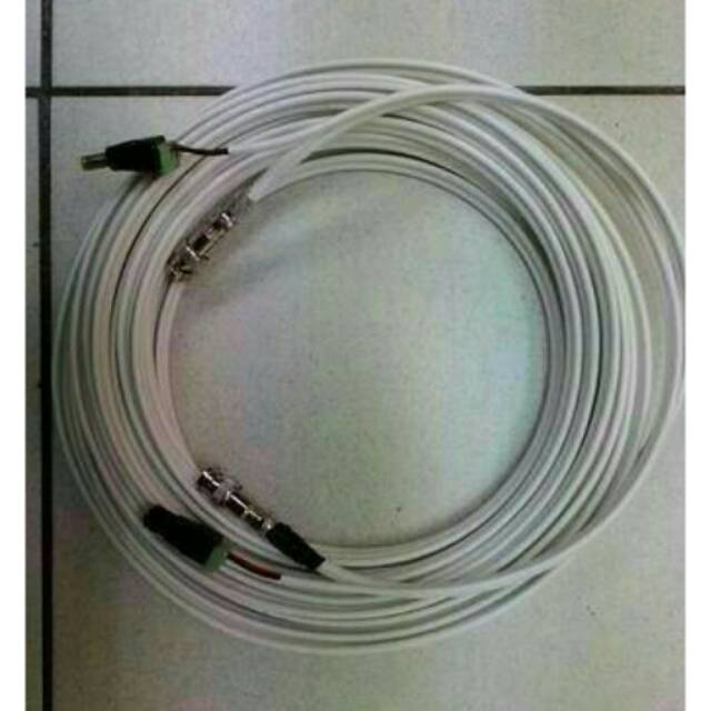 KABEL CCTV RG 59+POWER 30 METER TINGGAL REGUES PERMETER 5RIBU SAMA JACK BNC