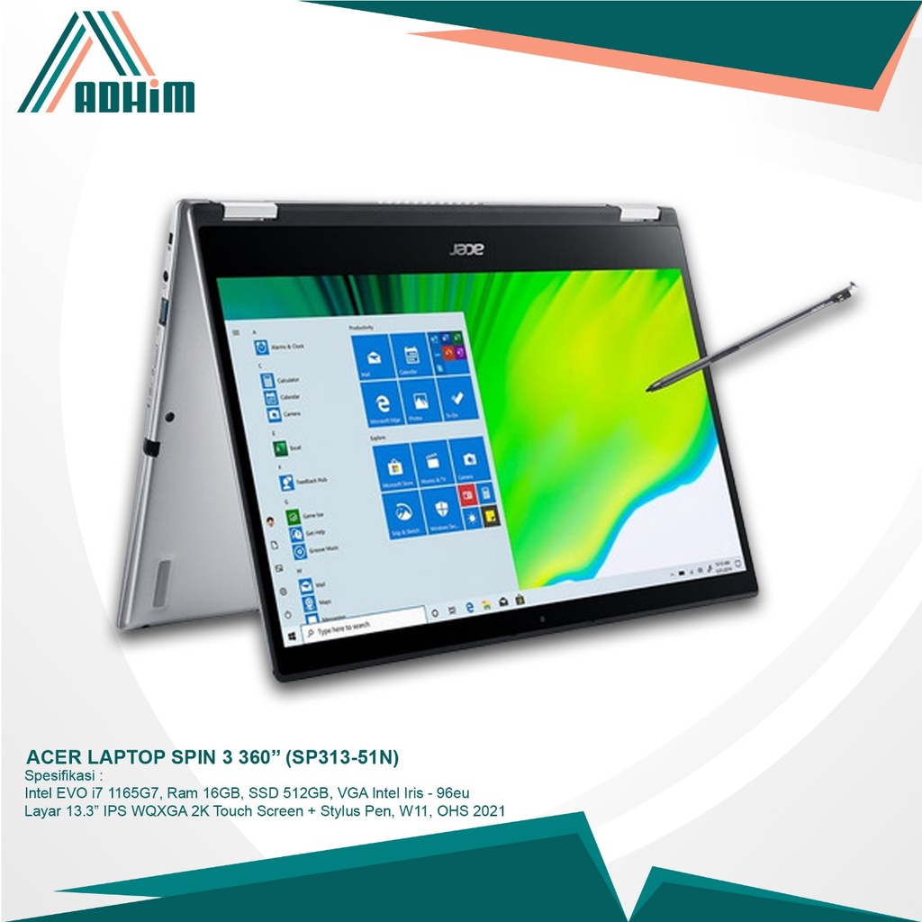 ACER LAPTOP SPIN 3 360" (SP313-51N)