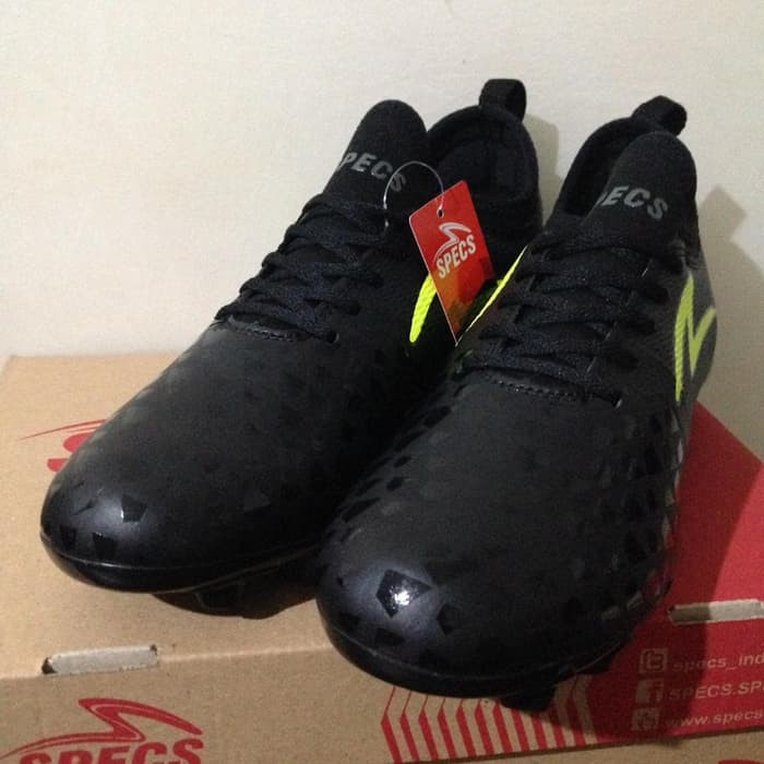 Sepatu Bola Specs Original Cyanide Boa 19 FG Black Yellow