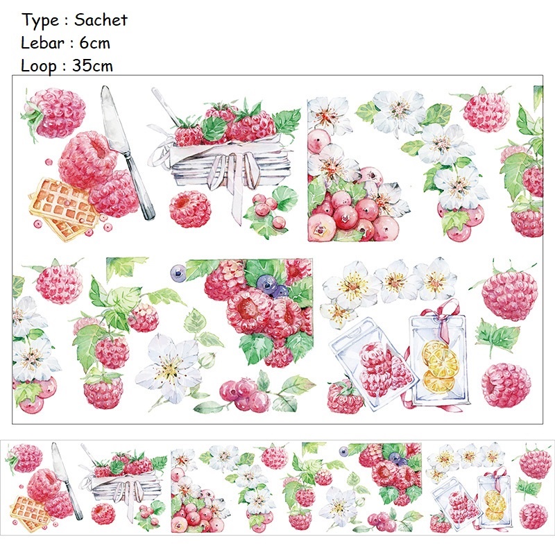 

[SAMPLE] washi tape | masking tape | selotip bullet journal | bujo - Raspberry