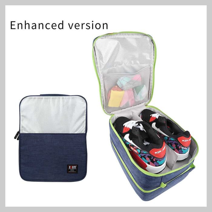 Best Seller- Bubm Tas Travel Double Layer Organizer Sepatu & Sandal - Txd-D Gray Terlaris