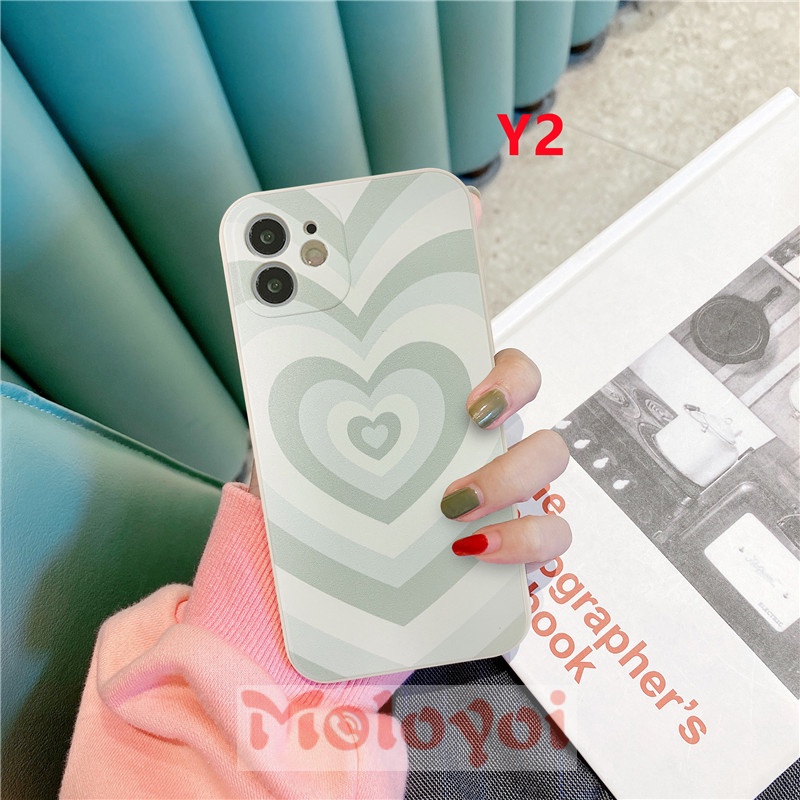 Soft Case Tpu Motif Hati Warna Gradasi Untuk Iphone 6 6s 7 8 Plus X Xs Xr Xs Max 11 12 Pro Max Se 2020