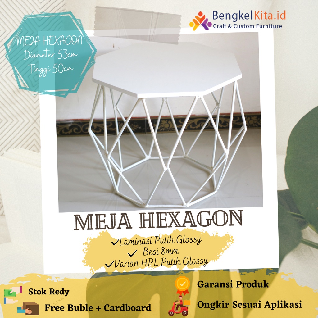 Meja Tamu Minimalis Ruang Tamu Segi 8 /Furniture meja tamu / meja teras / Coffee Table