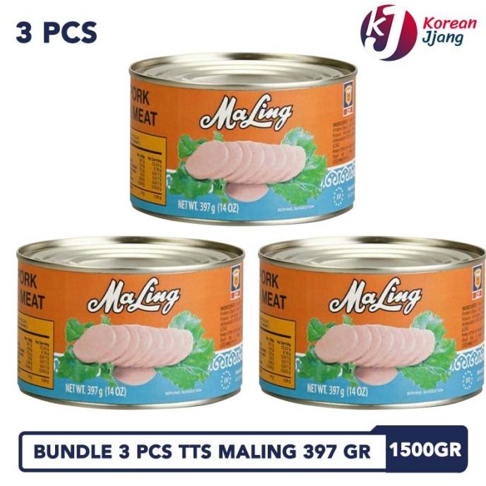 

BUNDLE 3 PCS - TTS MALING PORK LUNCHEON MEAT DAGING BABI OLAHAN 397GR ---Termurah---