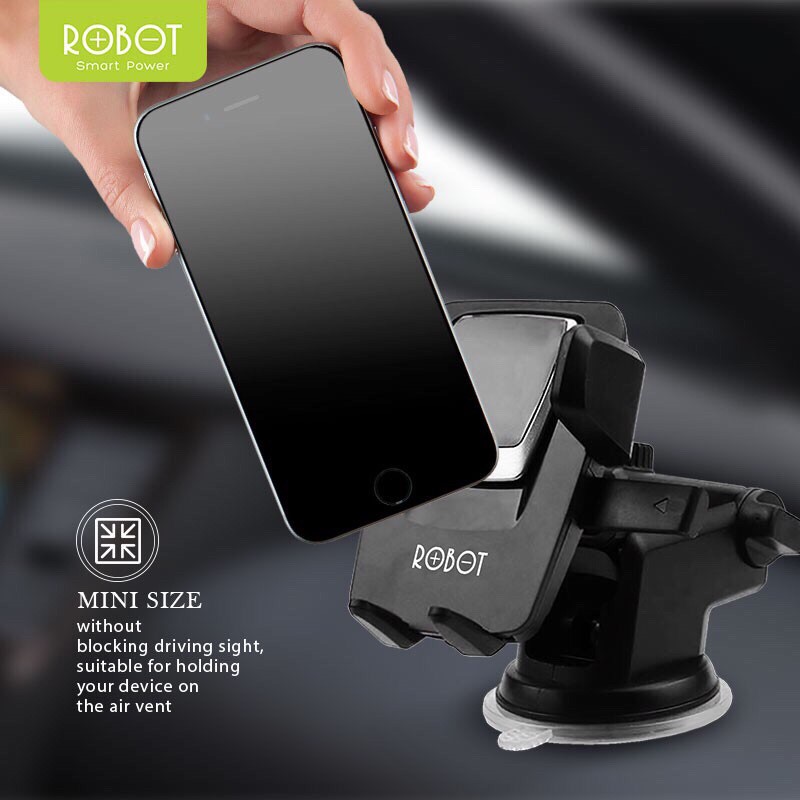 ROBOT RT-CH03 360 Rotatable Car Stand Holder HP Mobil For iPhone/Android - Garansi Resmi 1 Tahun