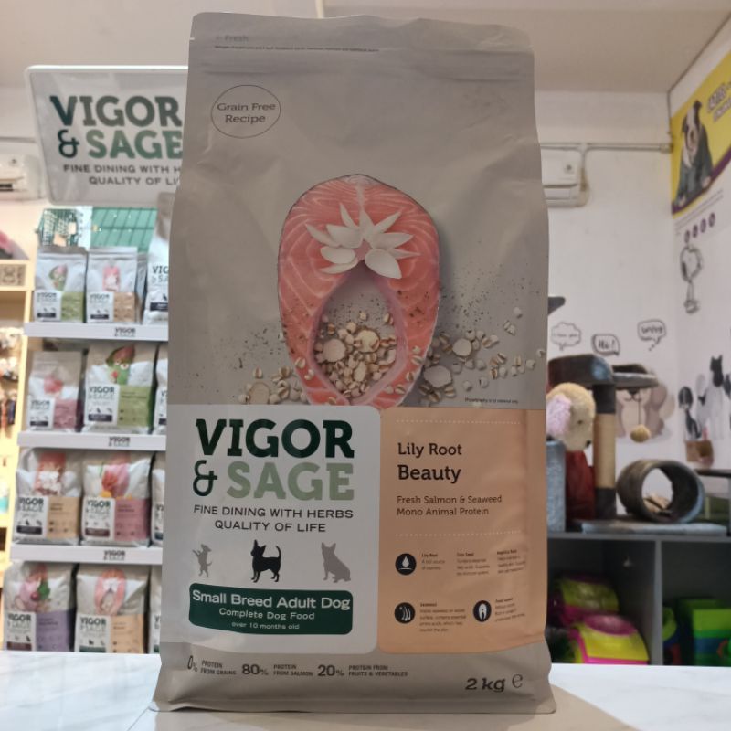 Vigor &amp; Sage Lily Root Beauty Small Breed Adult Dog 2kg / Dogfood Grain free