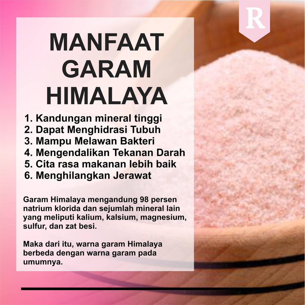 

Garam Pink atau garam Himalaya 100gr