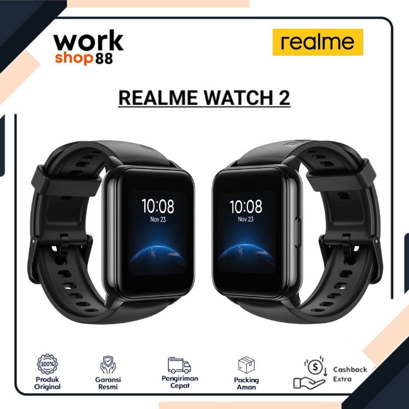 Baru Realme Smart Watch 2 - New Original Garansi Resmi - Smartwatch 1.4" Large Display, 12 Day Batte