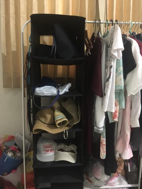 Zkutt Hanging Penyimpanan Dengan 6 Kompartemen, 35x45x125 Cm