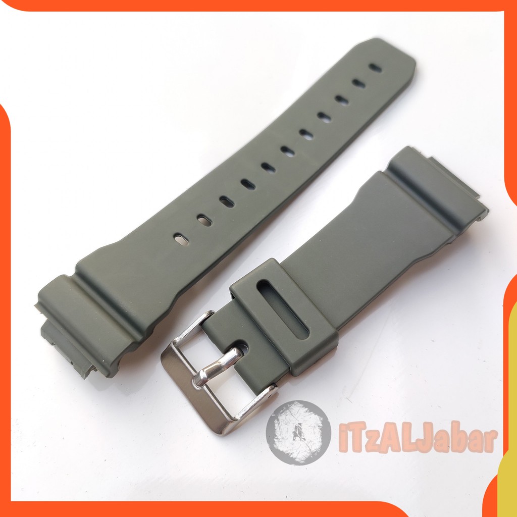 Tali jam tangan Casio DW 9051 Strap Casio DW9051 - Hijau army