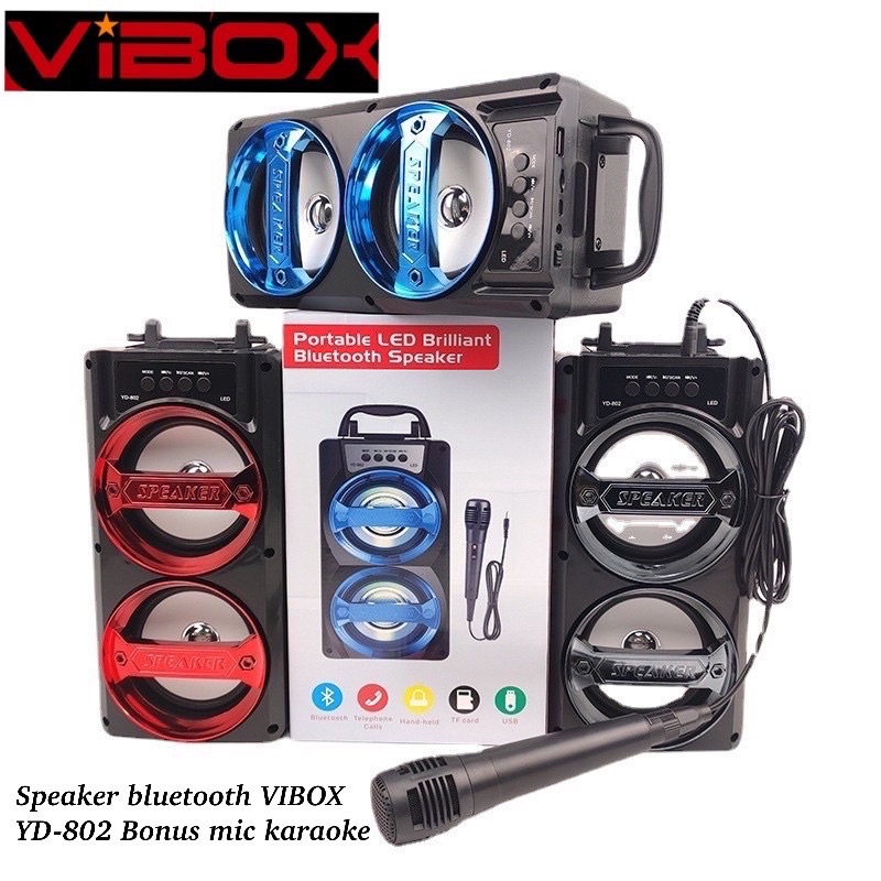 PROMO SPEAKER BLUETOOTH VIBOX YD-802 BONUS MIC KARAOKE