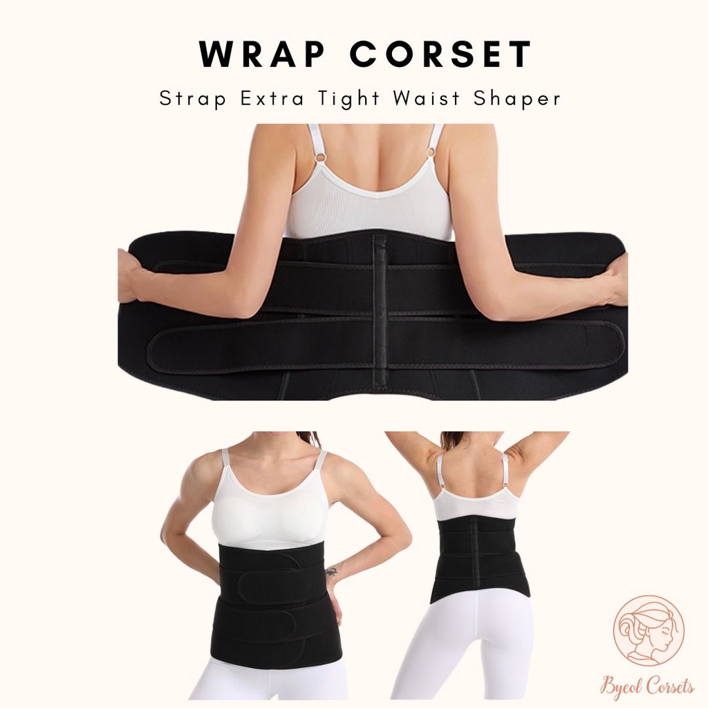 Byeol Corsets - Wrap Korset with Strap Extra Tight Waist Shaper Wrapping Post Partum Corset Pelangsing