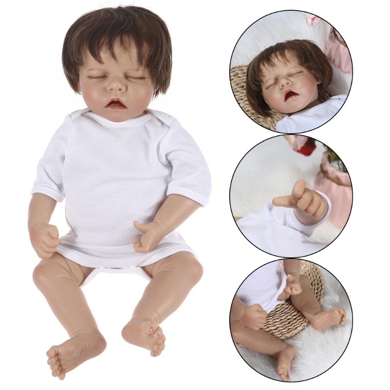 Mary 18Inch Dollhouse Caucasian for Doll Reborn Baby Girl Untuk Boneka Edukasi Boneka