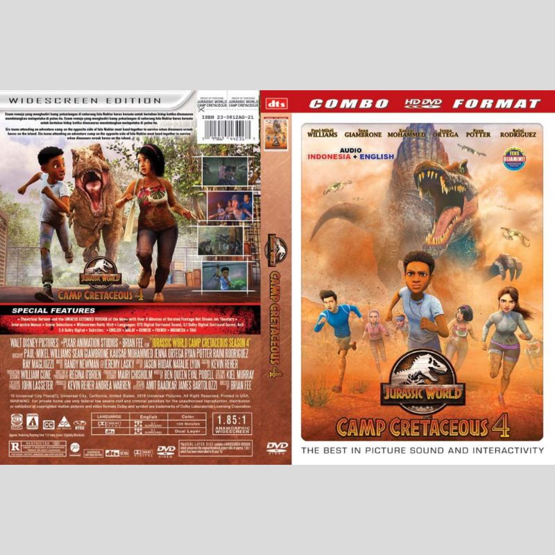 Jual Kaset Film Animasi JURASSIC WORLD CAMP CRETACEOUS 4 2021 