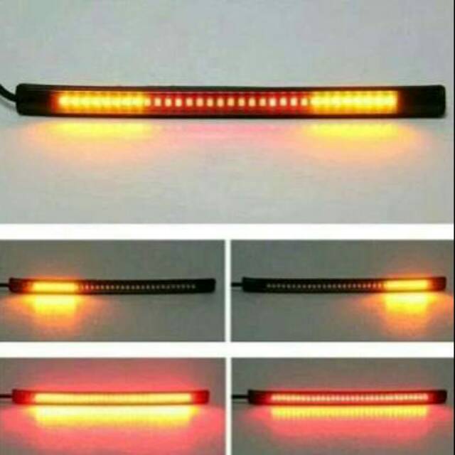 Lampu Stoplamp Fleksibel Bisa Sein Sen Sign DRL Daytime Running Led Lentur Flexible 3in1 20Cm 20cm