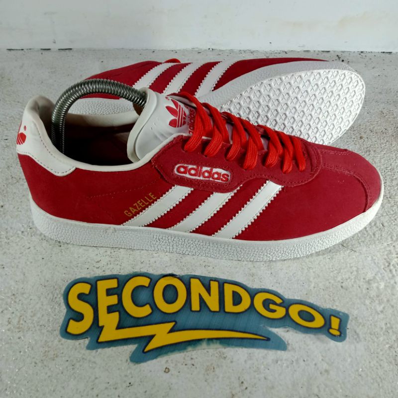 ADIDAS | GAZELLE SUPER | RED WHITE - ORIGINAL 100% (kondisi second) size 42