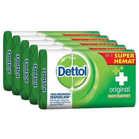 Dettol Sabun Mandi 5x 100g (Paket isi 5pc)