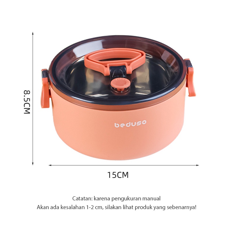 VISHAL Besar Lunch Box Anti Bocor Kotak Makan Anti Percikan Tempat Bekal Free Sendok VS-58