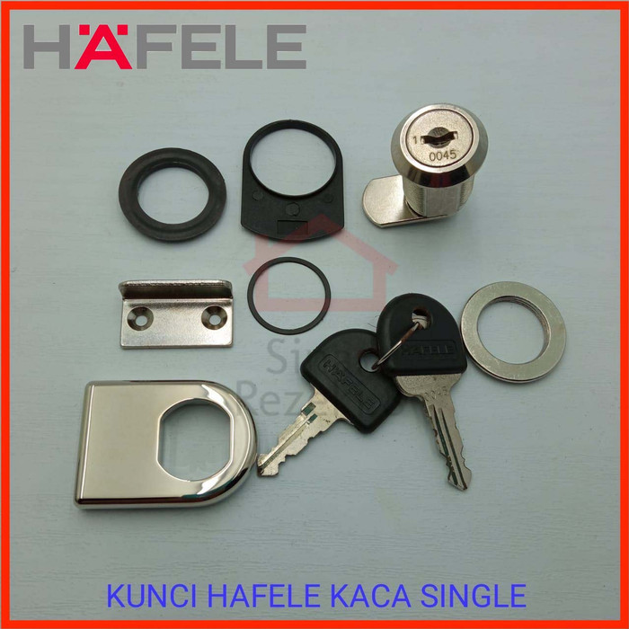 Kunci Pintu Lemari Kaca Jepit SINGLE HAFELE