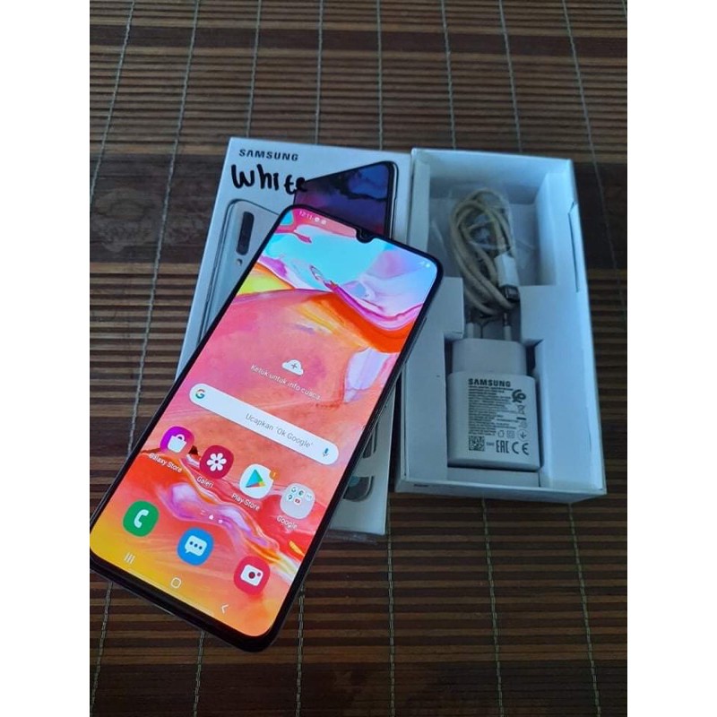Jual HP Handphone Bekas Samsung A70 Ram 8/128gb Fullset No Hf HP Seken Second Berkualitas