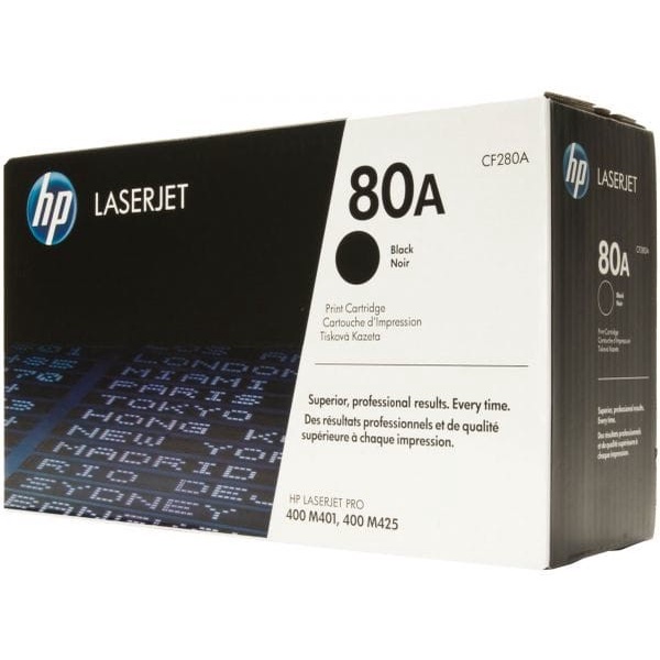 Toner HP Laserjet 80A (CF280A) Black Original Cartridge