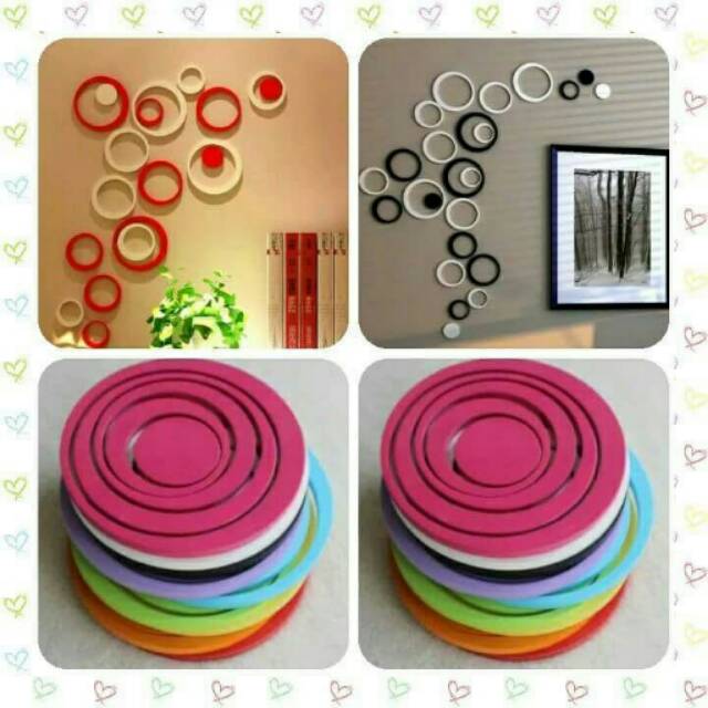 3D wall sticker bulat