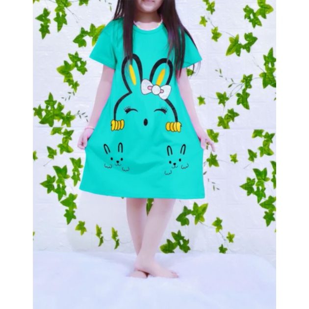 daster anak perempuan bunny pita