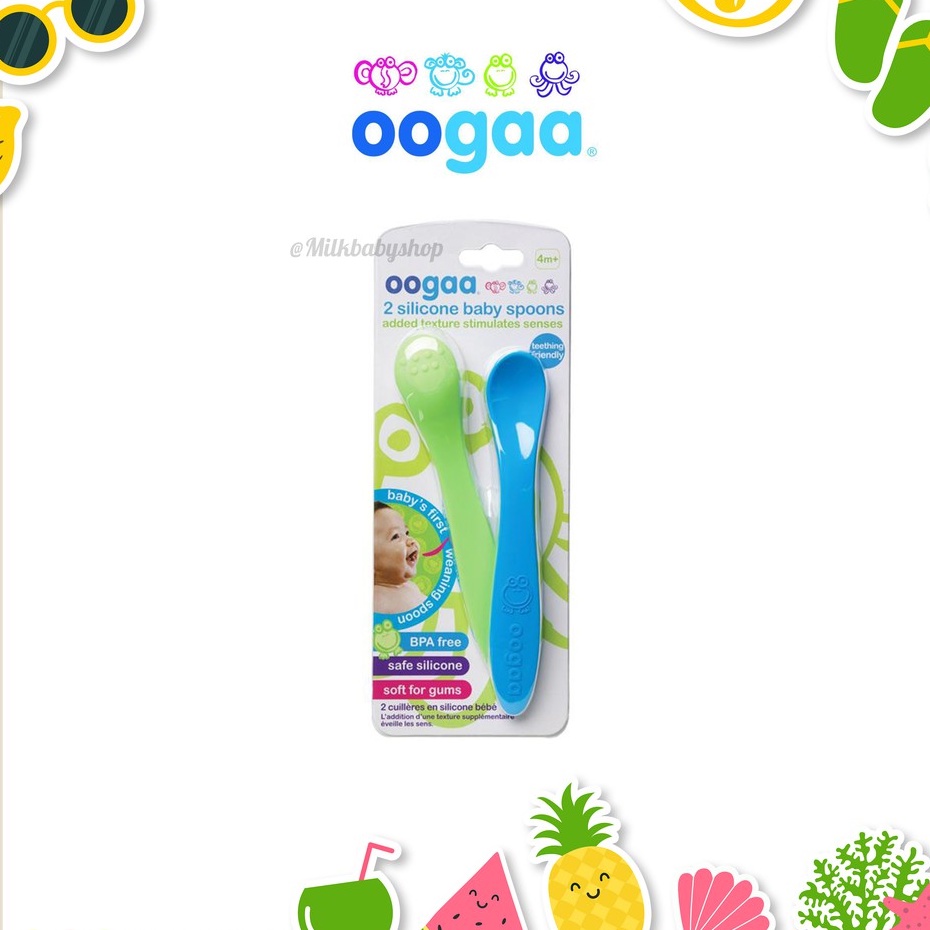 Oogaa 2 Silicone Baby Spoons