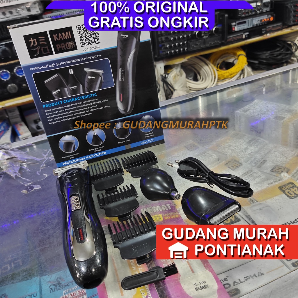 Hair Clipper Alat Cukur Rambut potong rambut Portable Mesin pencukup Rambut KAMIPRO 9530 Charge Bisa Bawa Jalan jalan