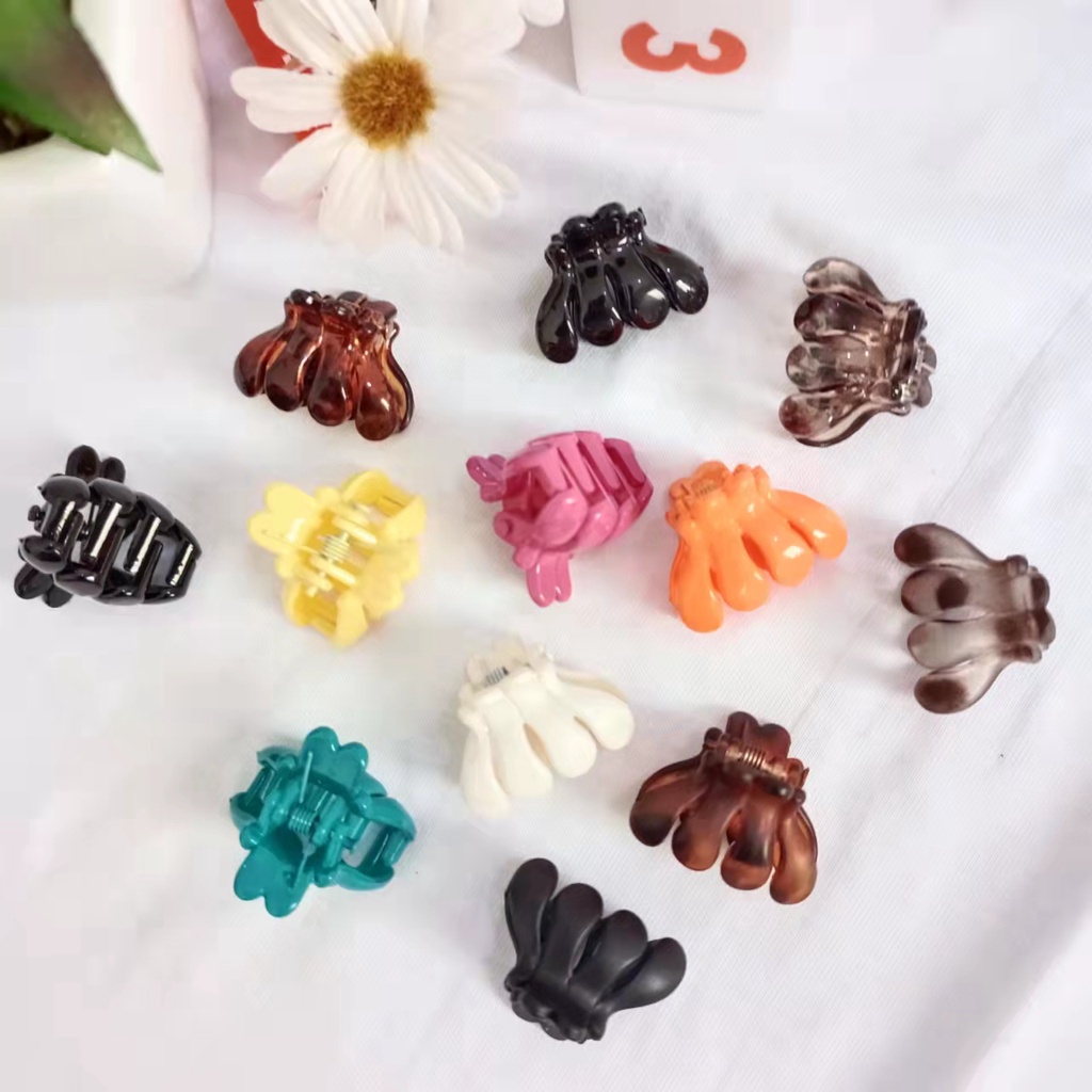 (Hello Girl)F102 6pcs Set Jepit Rambut Wanita 2.5cm Women Hair Claw Import