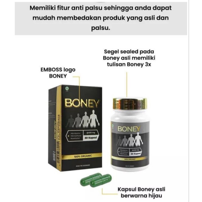 BONEY KAPSUL PENINGGI HERBAL/ NAIK 5-15 CM/ BANTU TINGGIIN BADAN kapsul boney