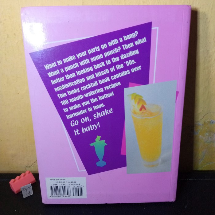 majalah bahasa inggris food and drink retro cocktails shake HC 144 hal