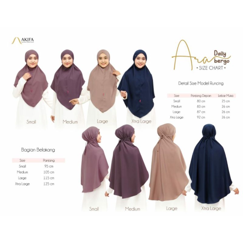 AKIFA ARA BERGO Hijab Simple Versi BULAT