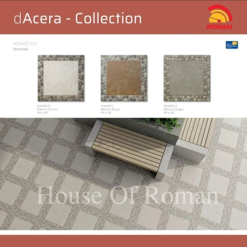 Roman d'Acera series 40x40 / keramik teras / keramik outdor / keramik halaman / keramik taman