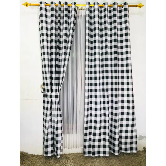 GORDEN SMOKERING BIASA MOTIF TARTAN HITAM