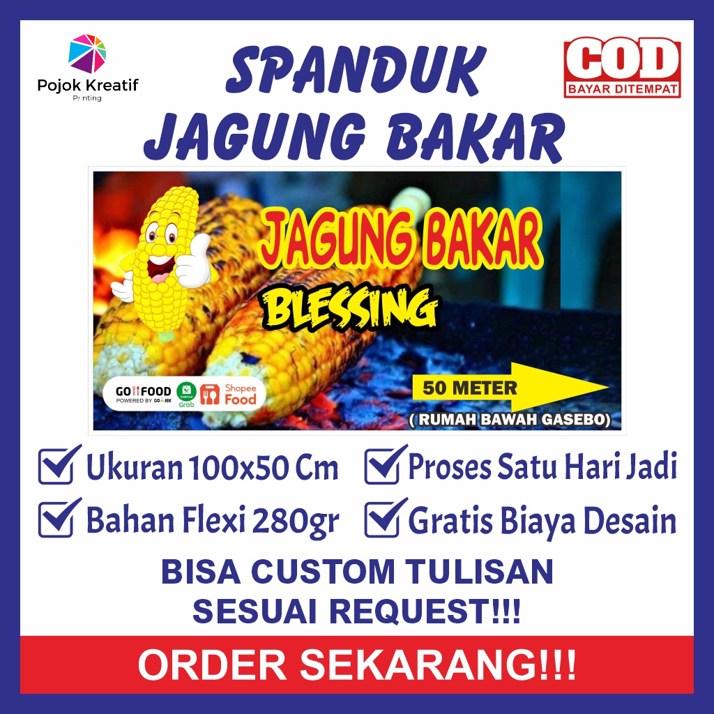 Jual Spanduk Sepanduk Banner Bener Baner Backdrop Plang Poster Usaha Promosi Jual Jualan Jagung