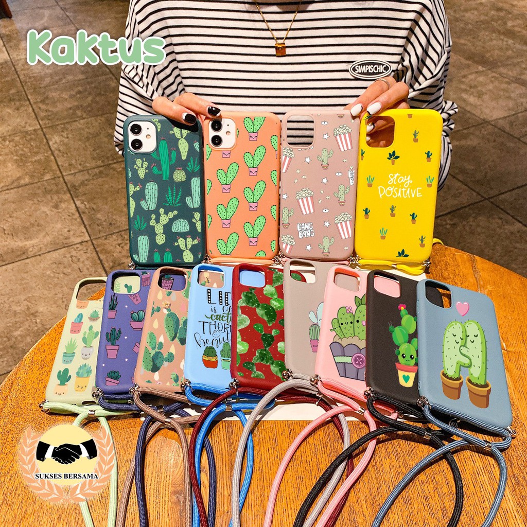 

Softcase Slingcase Tali Lanyard Candy KAKTUS Samsung A3 A5 A7 A6 J8 A6+ A8 A8+ 2016 2017 BSB2567