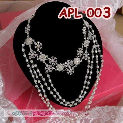 [READY STOK] KALUNG PENGANTIN AKSESORIS WEDDING NECKLACE MUTIARA APL003