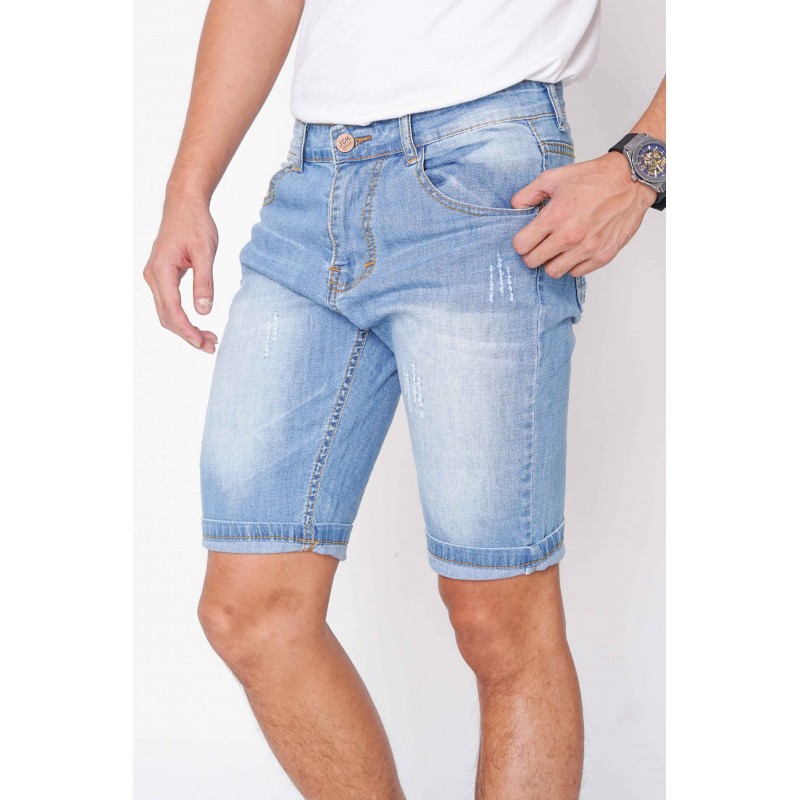 [SIZE 28-34] CARLOS 3/4 Short Pants Jeans - 6 WARNA / Celana Pendek Pria Bigsize