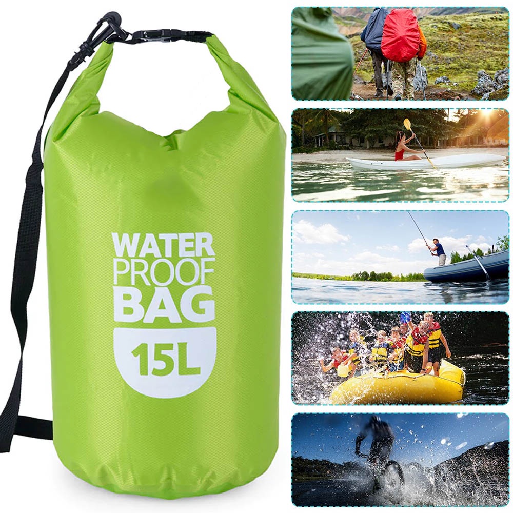 Dry Bag 15 Liter - Tas Penyimpanan  Anti Air Debu Bisa Jadi Pelampung Tas Anti Air Diving / Snorkling / Berenang Waterproof