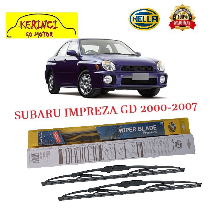 WIPER SUBARU IMPREZA GD 2000-2007 HELLA PREMIUM 22&quot; &amp; 16&quot; SEPASANG