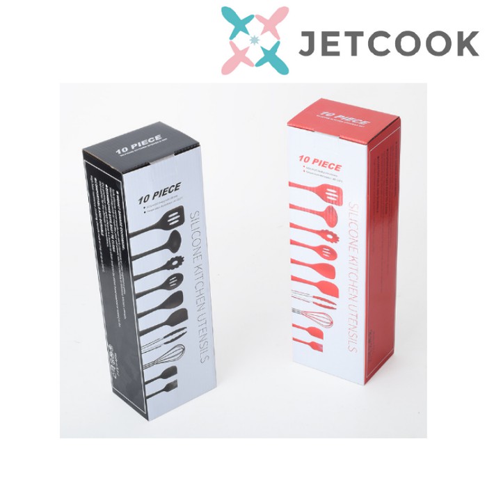 JetCook Peralatan Masak Silikon Cooking BPA Free Kitchen Utensil 10 in 1 Set