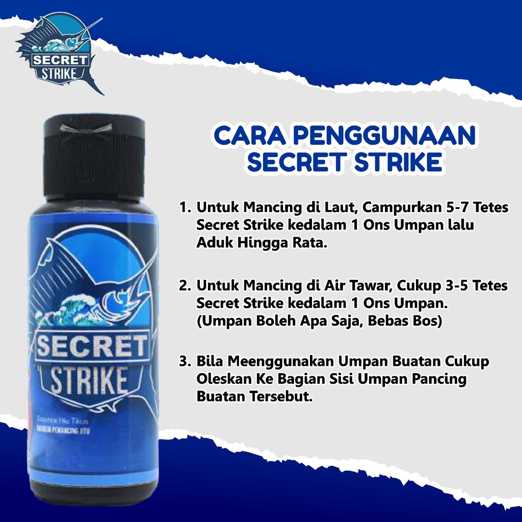Secret Strike Essen Pancing Minyak Ikan Umpan Mancing Ikan Galatama Reel Joran Lure Topi Jepang Lele Nila Munjair Munjaer Isi 60ml-4