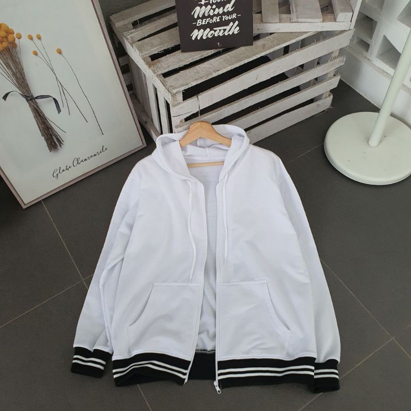 jaket hoodie pria terbaru sweatshirt korea style size XL,XXL